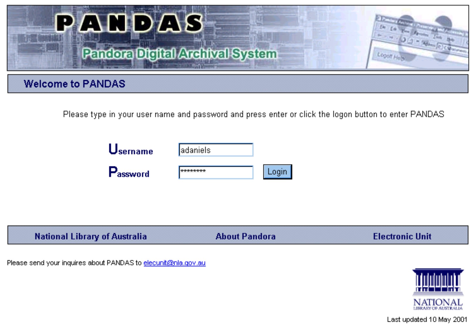 see password pandora